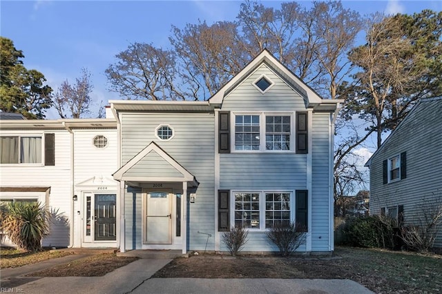 view of property with a garage