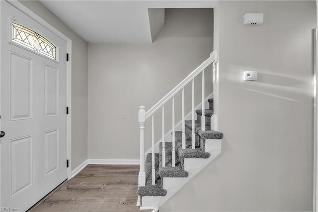 foyer featuring light hardwood / wood-style floors