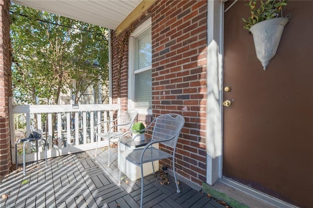 exterior space featuring covered porch