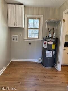 utility room featuring electric water heater