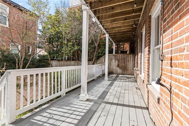 view of wooden deck