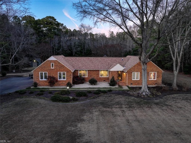 view of ranch-style home