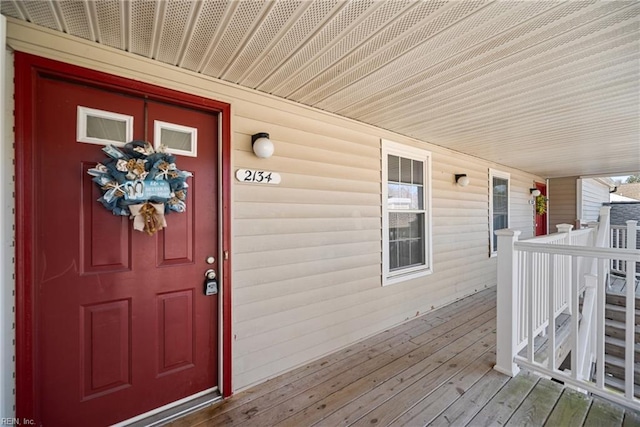 view of doorway to property