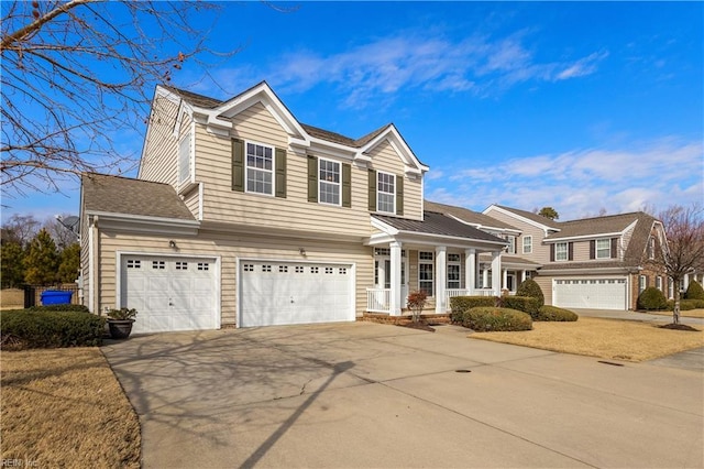 view of front facade featuring a garage