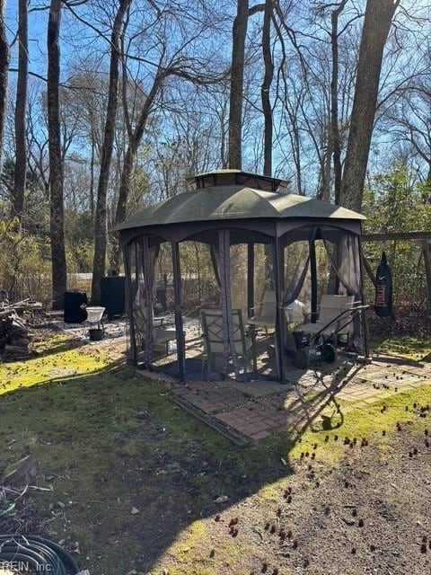 view of community featuring a gazebo