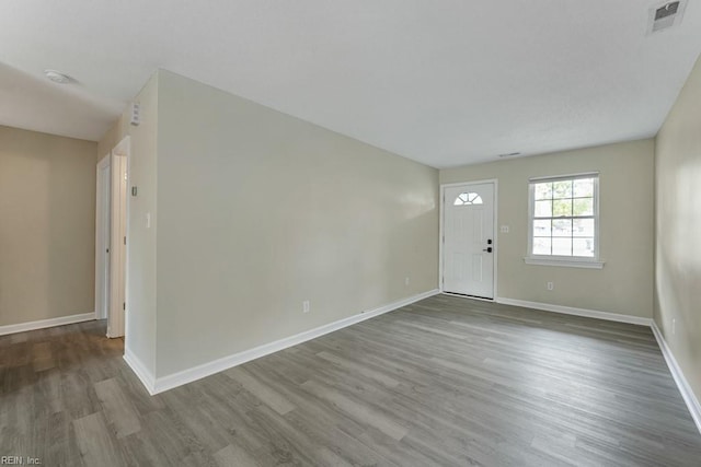 entrance foyer with light hardwood / wood-style flooring