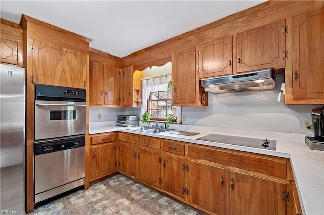 kitchen with stainless steel appliances and sink