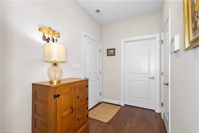 entryway featuring dark hardwood / wood-style floors