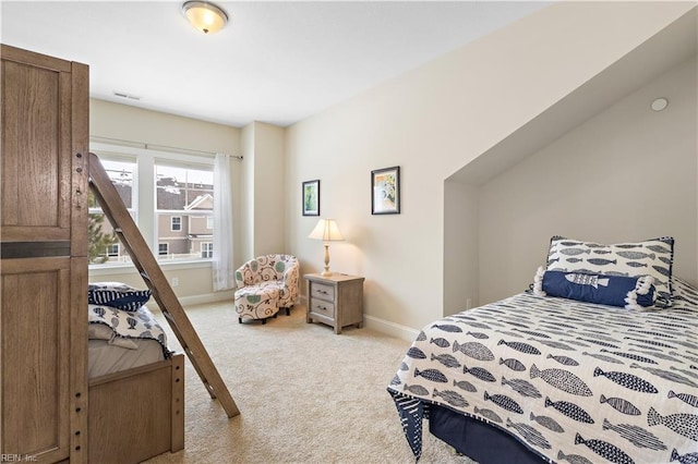 view of carpeted bedroom