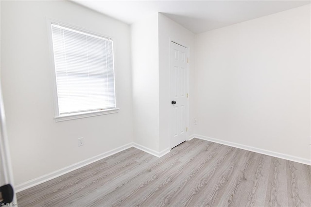 empty room featuring light hardwood / wood-style floors