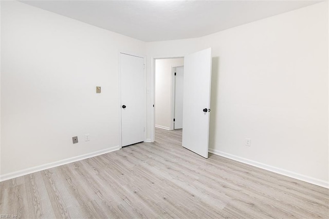 empty room featuring light hardwood / wood-style floors