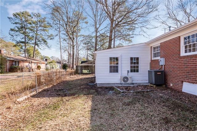 exterior space featuring ac unit and central air condition unit