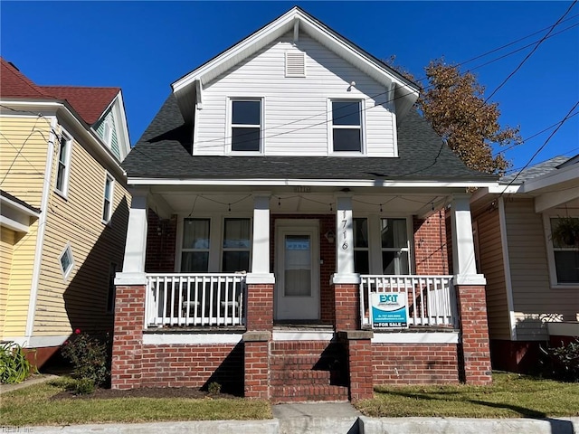 view of front of home featuring a porch