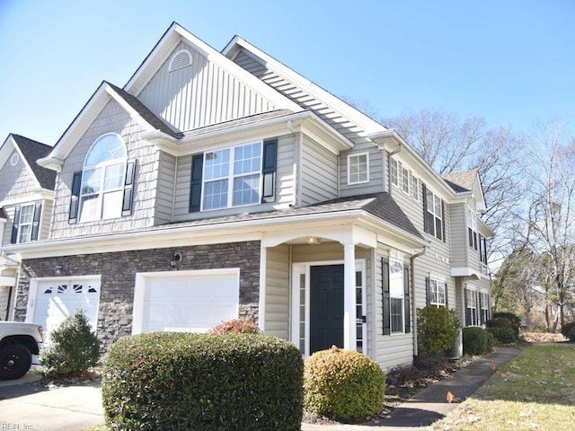 view of front of home featuring a garage