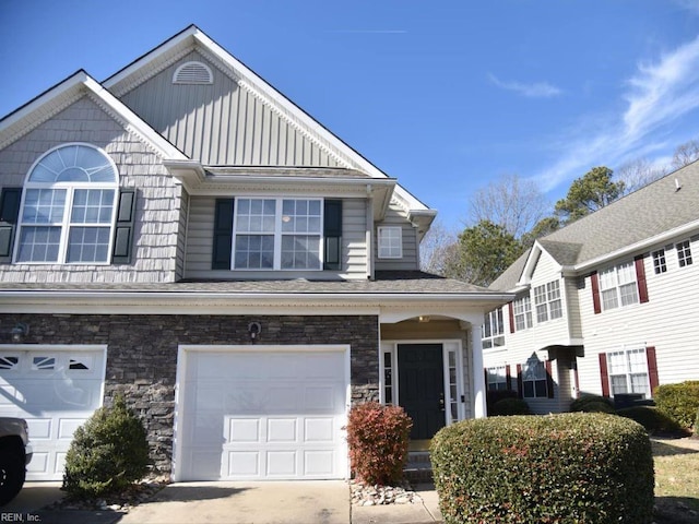 front of property featuring a garage