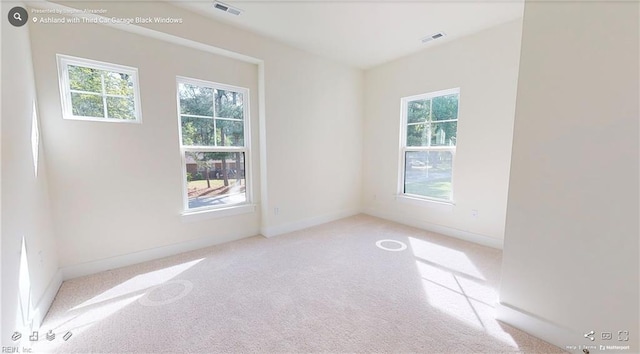 view of carpeted empty room