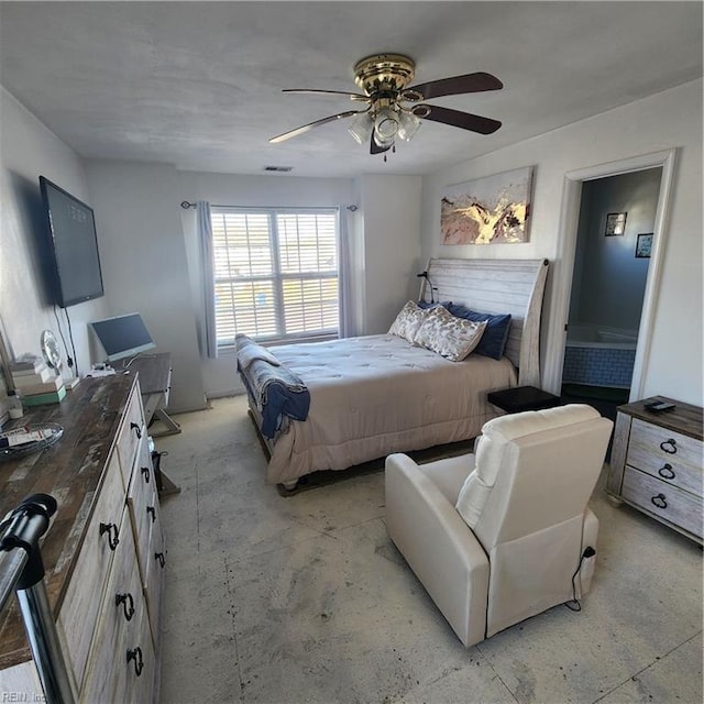 bedroom with ceiling fan