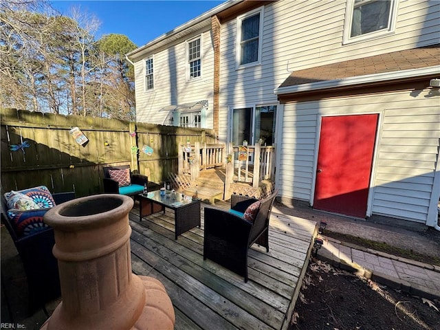 deck with outdoor lounge area