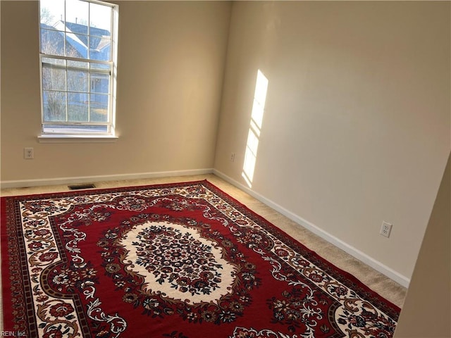 view of carpeted empty room