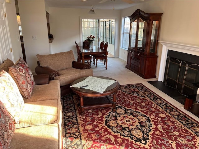 view of carpeted living room