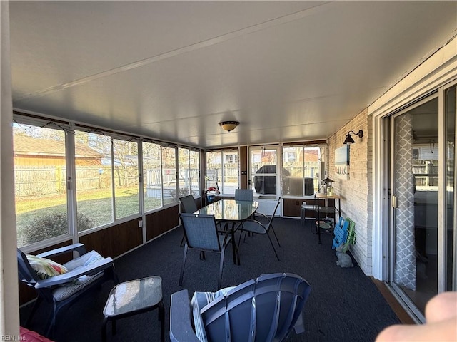 sunroom with plenty of natural light