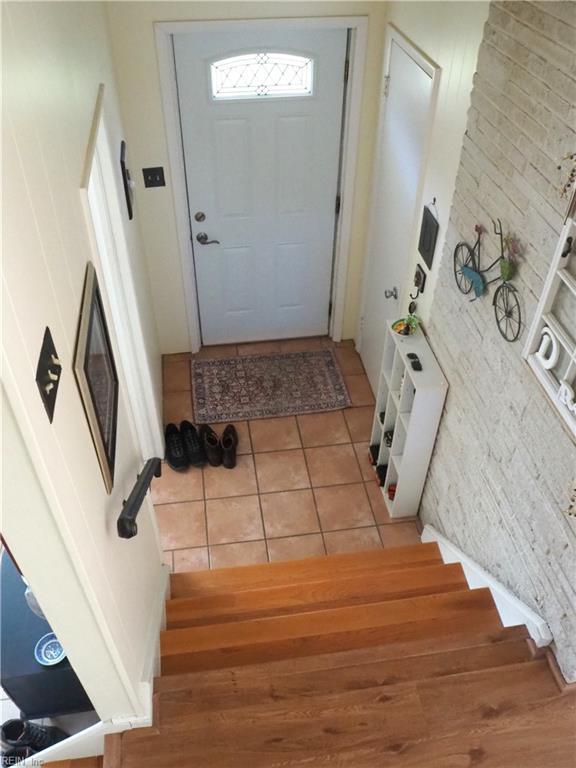 interior space featuring light tile patterned floors