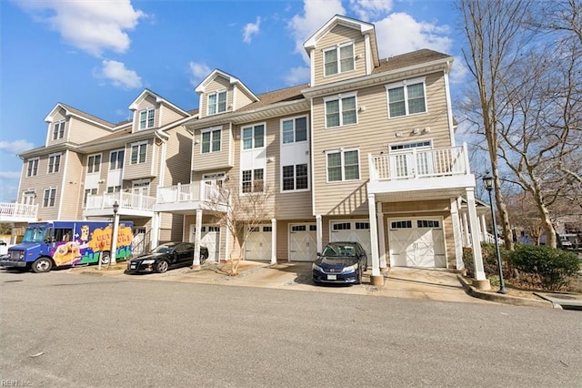 view of property featuring a garage