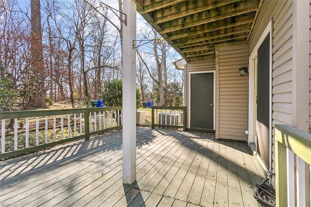 view of wooden deck