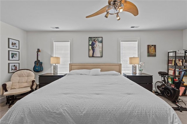 view of carpeted bedroom