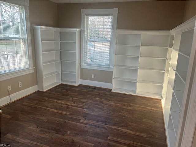 interior space featuring dark hardwood / wood-style flooring