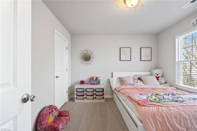 view of carpeted bedroom