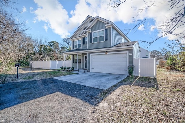 view of front of home featuring a garage