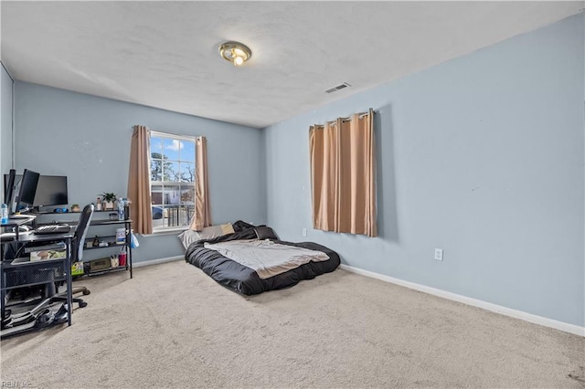 view of carpeted bedroom