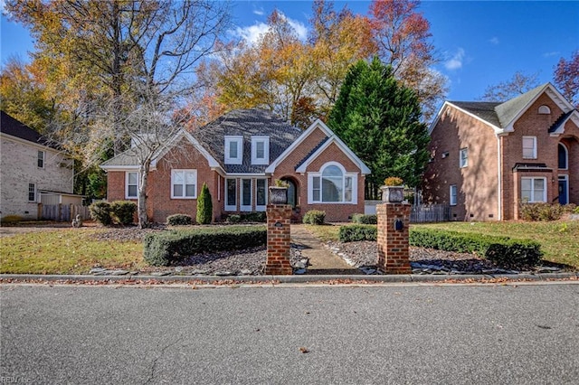 view of front of home with a front yard