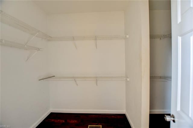 view of walk in closet