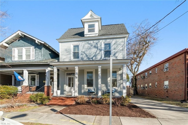 view of front of property with a porch