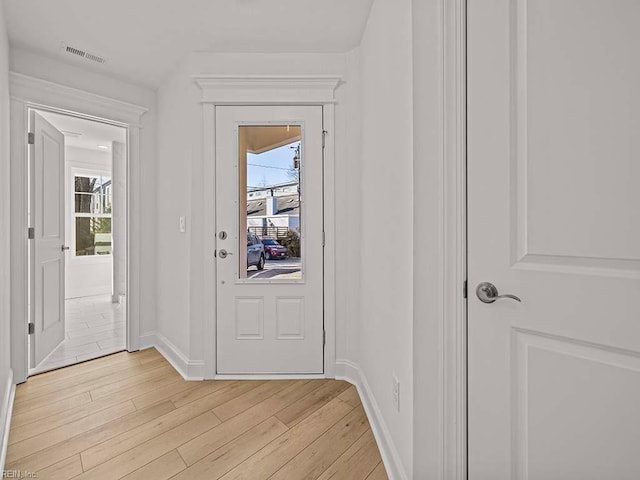 entryway featuring light hardwood / wood-style floors