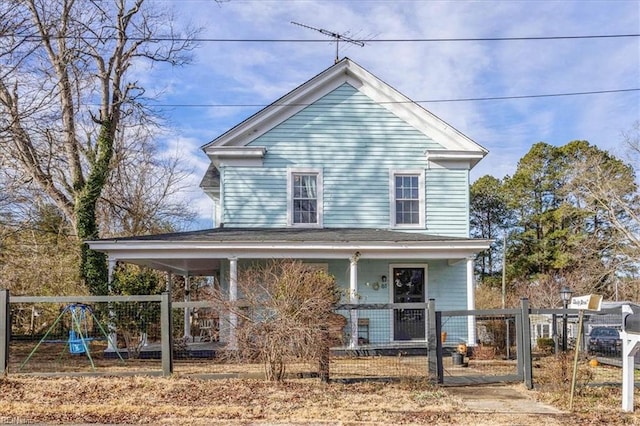 view of front facade with covered porch