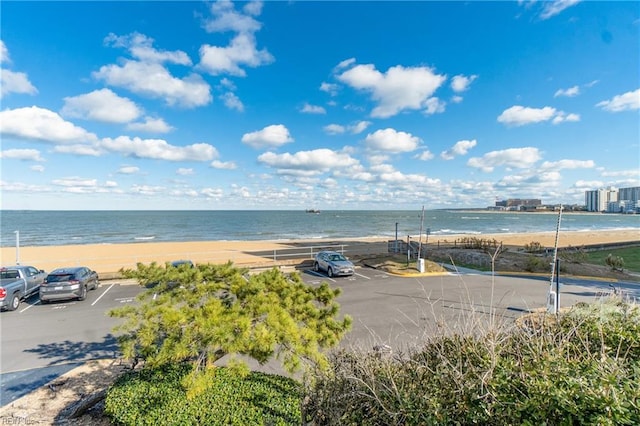 water view with a view of the beach