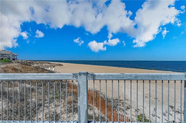 water view featuring a beach view