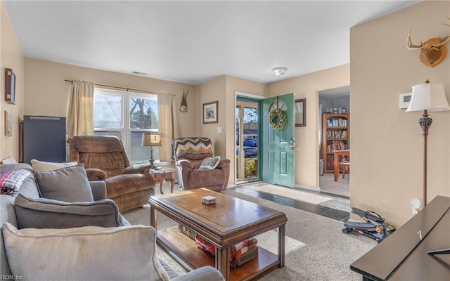 view of carpeted living room