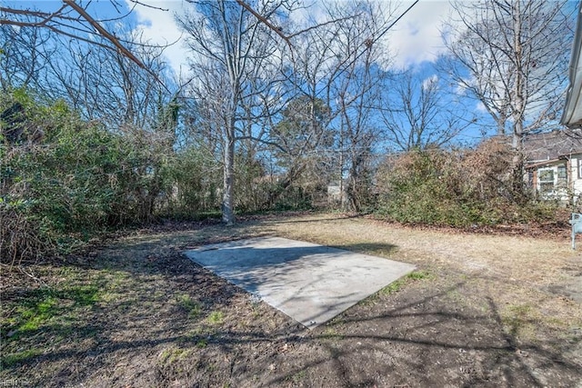 view of yard with a patio area