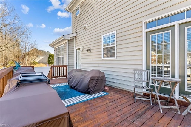 deck with grilling area