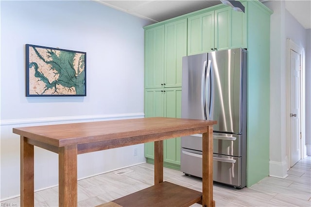 view of unfurnished dining area