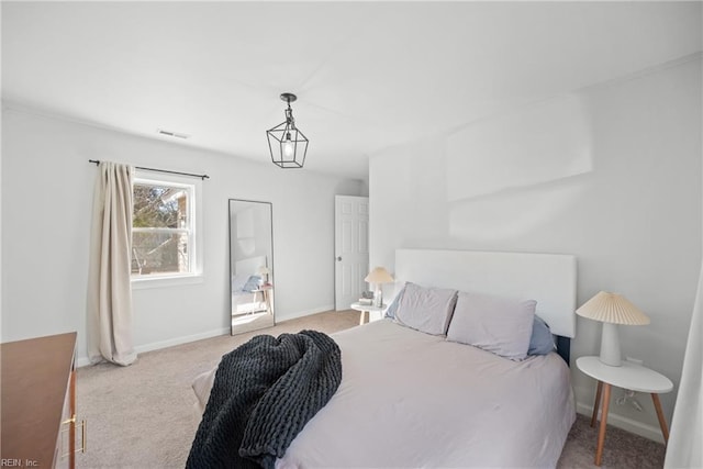 view of carpeted bedroom