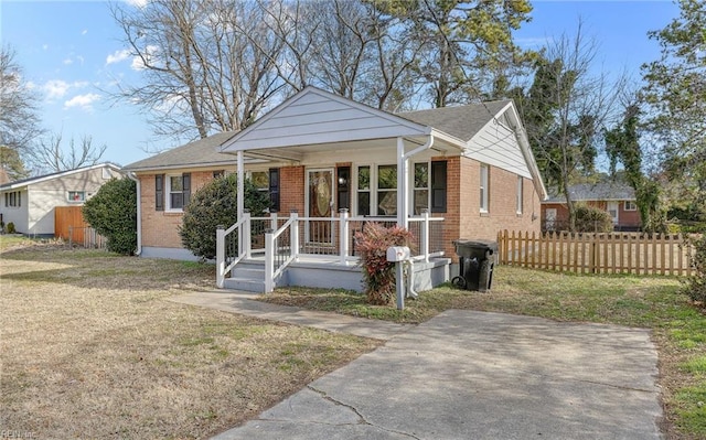 bungalow-style home featuring covered porch