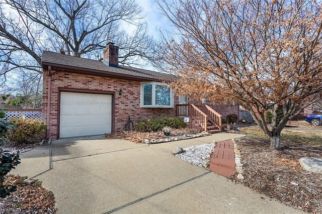 ranch-style home with a garage