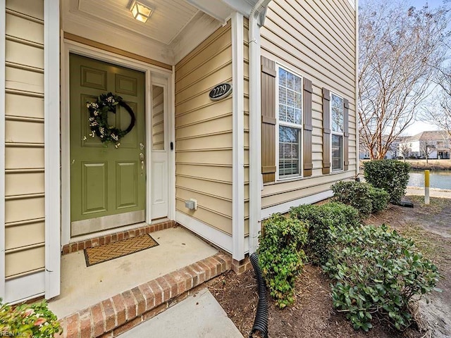 view of doorway to property