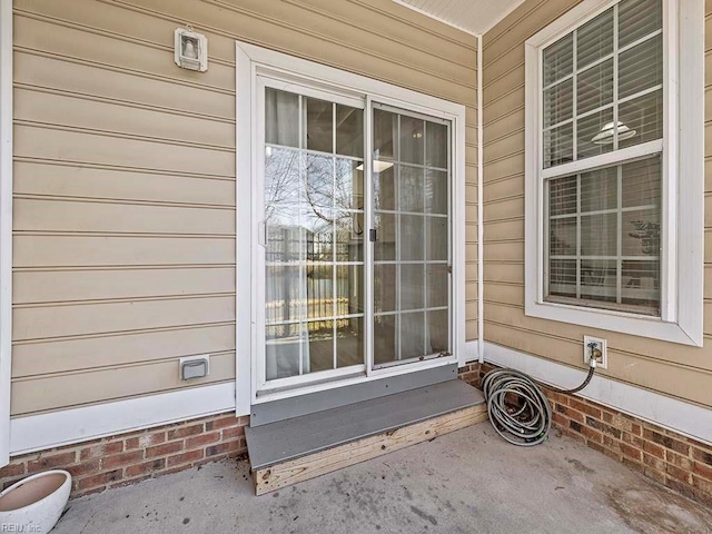 view of doorway to property