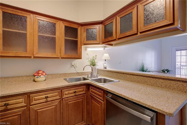 kitchen with dishwasher and sink